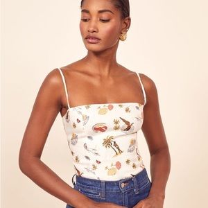 Reformation Overland Linen Tank size 2in Tropez